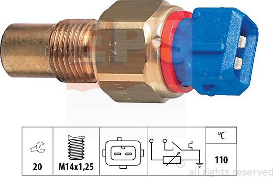 MDR EPS-1830 521 - Датчик, температура охолоджуючої рідини autozip.com.ua