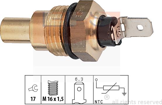 MDR EPS-1830 042 - Датчик, температура охолоджуючої рідини autozip.com.ua