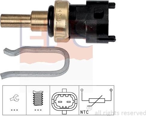 MDR EPS-1830 395 - Датчик, температура охолоджуючої рідини autozip.com.ua