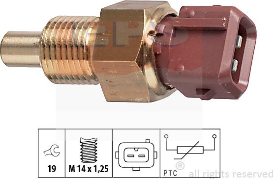 MDR EPS-1830 308 - Датчик, температура охолоджуючої рідини autozip.com.ua