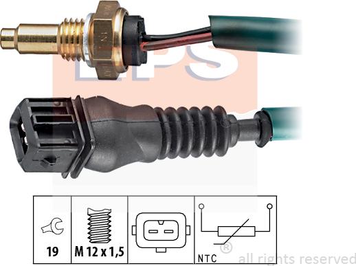 MDR EPS-1830 237 - Датчик, температура охолоджуючої рідини autozip.com.ua