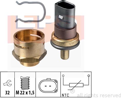 MDR EPS-1830 278K - Датчик, температура охолоджуючої рідини autozip.com.ua