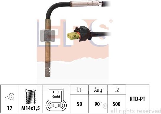 MDR EPS-1220 081 - Датчик, температура вихлопних газів autozip.com.ua