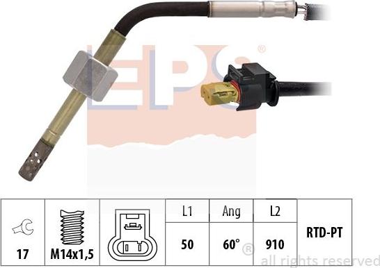 MDR EPS-1220 083 - Датчик, температура вихлопних газів autozip.com.ua