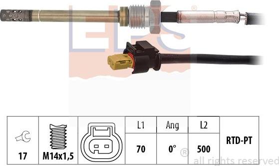 MDR EPS-1220 079 - Датчик, температура вихлопних газів autozip.com.ua