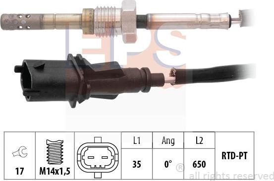 MDR EPS-1220 164 - Датчик, температура вихлопних газів autozip.com.ua