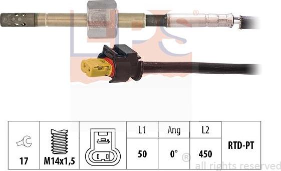 MDR EPS-1220 189 - Датчик, температура вихлопних газів autozip.com.ua