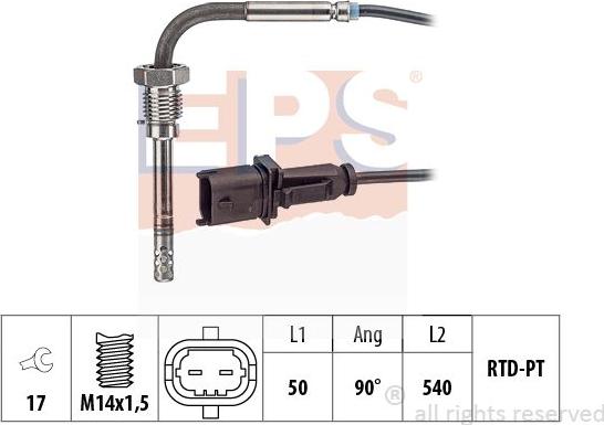 MDR EPS-1220 350 - Датчик, температура вихлопних газів autozip.com.ua