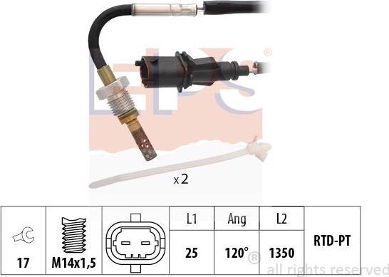 MDR EPS-1220 230 - Датчик, температура вихлопних газів autozip.com.ua