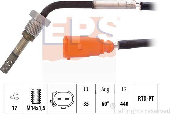 MDR EPS-1220 276 - Датчик, температура вихлопних газів autozip.com.ua