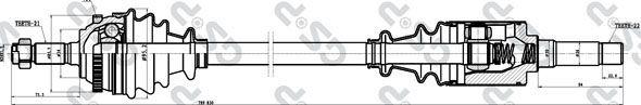 MDR GSP-210186 - Приводний вал autozip.com.ua