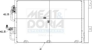 Meat & Doria 991064 - Конденсатор, кондиціонер autozip.com.ua