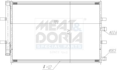 Meat & Doria 991194 - Конденсатор, кондиціонер autozip.com.ua