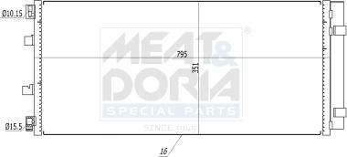 Meat & Doria 991162 - Конденсатор, кондиціонер autozip.com.ua