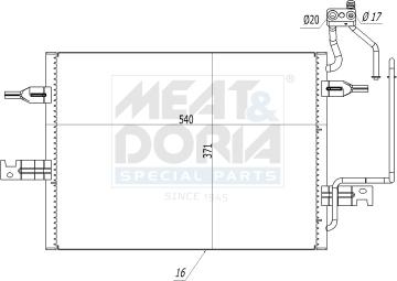 Meat & Doria 991101 - Конденсатор, кондиціонер autozip.com.ua