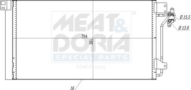 Meat & Doria 991182 - Конденсатор, кондиціонер autozip.com.ua