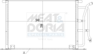 Meat & Doria 991215 - Конденсатор, кондиціонер autozip.com.ua