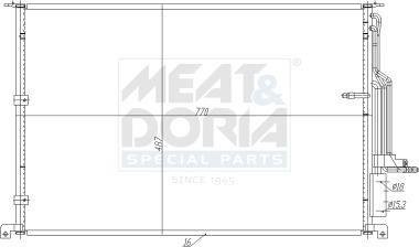 Meat & Doria 991279 - Конденсатор, кондиціонер autozip.com.ua