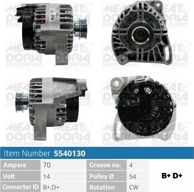 Meat & Doria 5540130 - Генератор autozip.com.ua