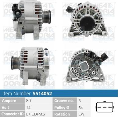 Meat & Doria 5514052 - Генератор autozip.com.ua