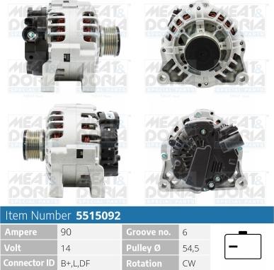 Meat & Doria 5515092 - Генератор autozip.com.ua