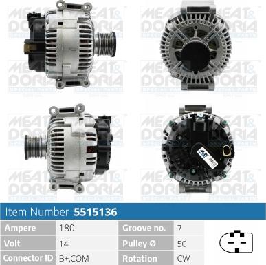 Meat & Doria 5515136 - Генератор autozip.com.ua