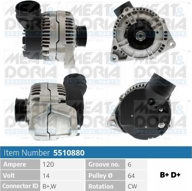 Meat & Doria 5510880 - Генератор autozip.com.ua