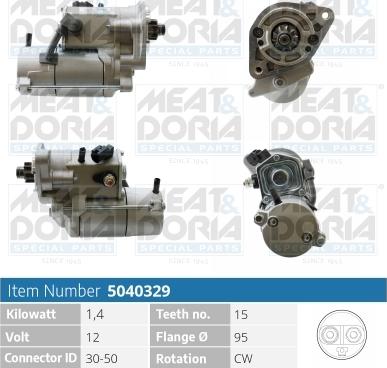 Meat & Doria 5040329 - Стартер autozip.com.ua