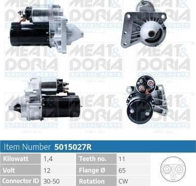 Meat & Doria 5015027R - Стартер autozip.com.ua