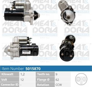 Meat & Doria 5015870 - Стартер autozip.com.ua