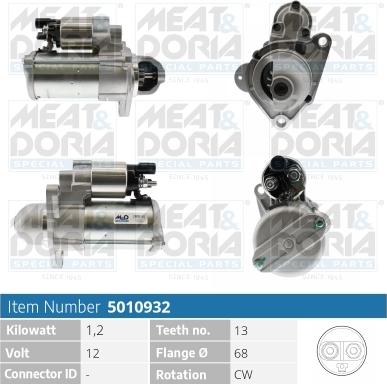 Meat & Doria 5010932 - Стартер autozip.com.ua