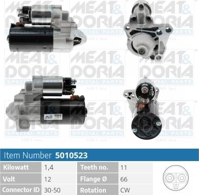 Meat & Doria 5010523 - Стартер autozip.com.ua