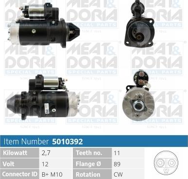 Meat & Doria 5010392 - Стартер autozip.com.ua