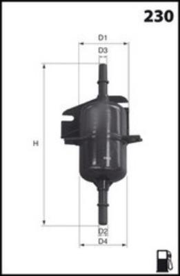 Mecafilter ELE6128 - Паливний фільтр autozip.com.ua