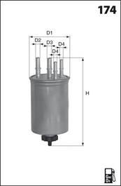 Mecafilter ELG5490 - Паливний фільтр autozip.com.ua