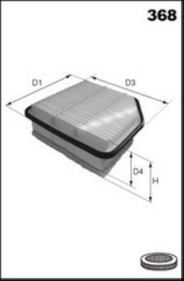 Mecafilter ELP9751 - Повітряний фільтр autozip.com.ua