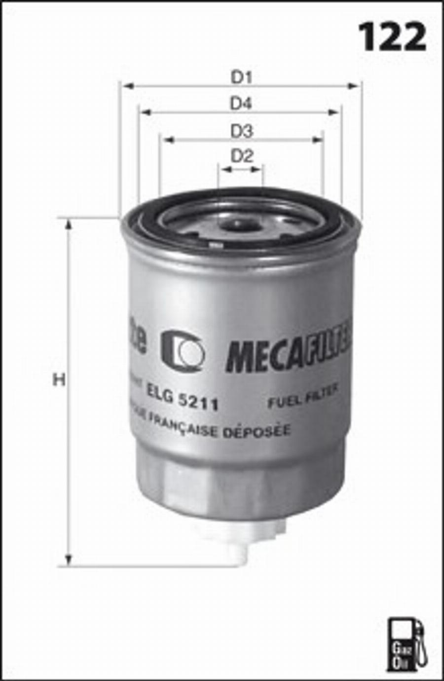 Mecafilter G49 - Паливний фільтр autozip.com.ua