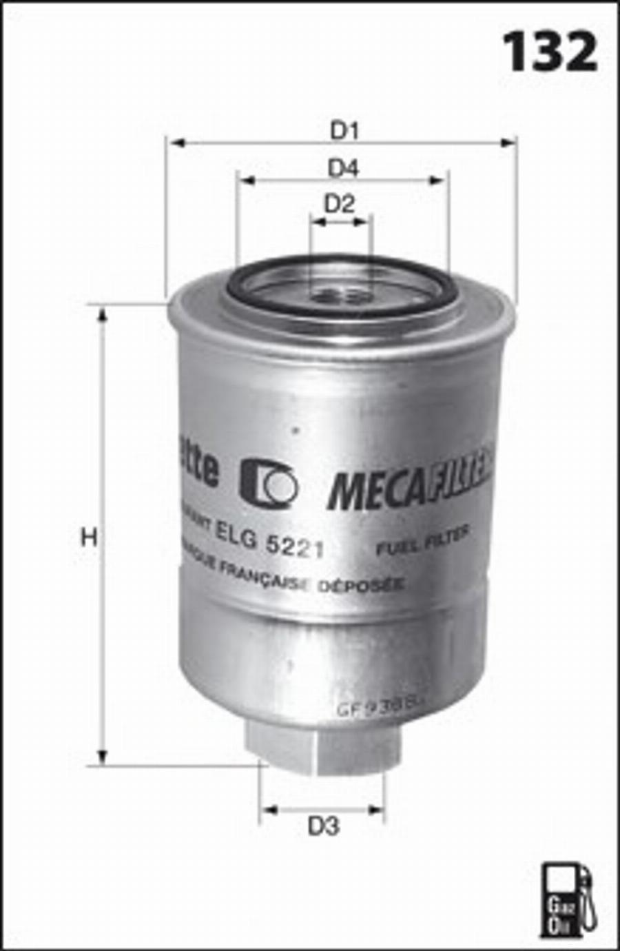 Mecafilter G23 - Паливний фільтр autozip.com.ua