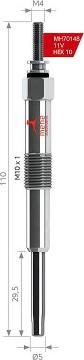 MEHA AUTOMOTIVE MH70148 - Свічка розжарювання autozip.com.ua
