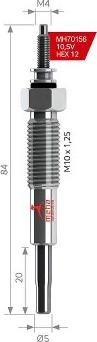 MEHA AUTOMOTIVE MH70156 - Свічка розжарювання autozip.com.ua