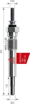 MEHA AUTOMOTIVE MH70153 - Свічка розжарювання autozip.com.ua