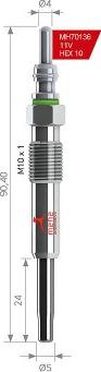 MEHA AUTOMOTIVE MH70136 - Свічка розжарювання autozip.com.ua
