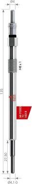 MEHA AUTOMOTIVE MH70263 - Свічка розжарювання autozip.com.ua