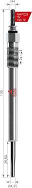 MEHA AUTOMOTIVE MH70225 - Свічка розжарювання autozip.com.ua