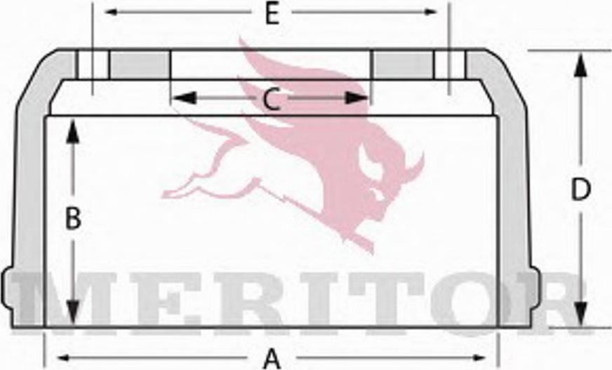 Meritor MBD2016 - Гальмівний барабан autozip.com.ua