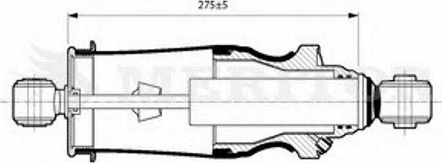 Meritor MLF5113 - Гаситель, кріплення кабіни autozip.com.ua