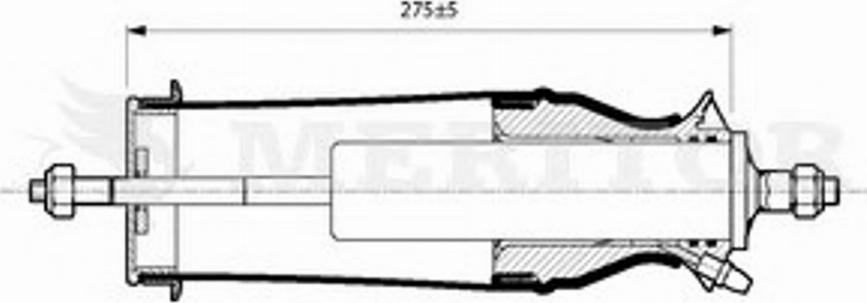 Meritor MLF5204 - Гаситель, кріплення кабіни autozip.com.ua