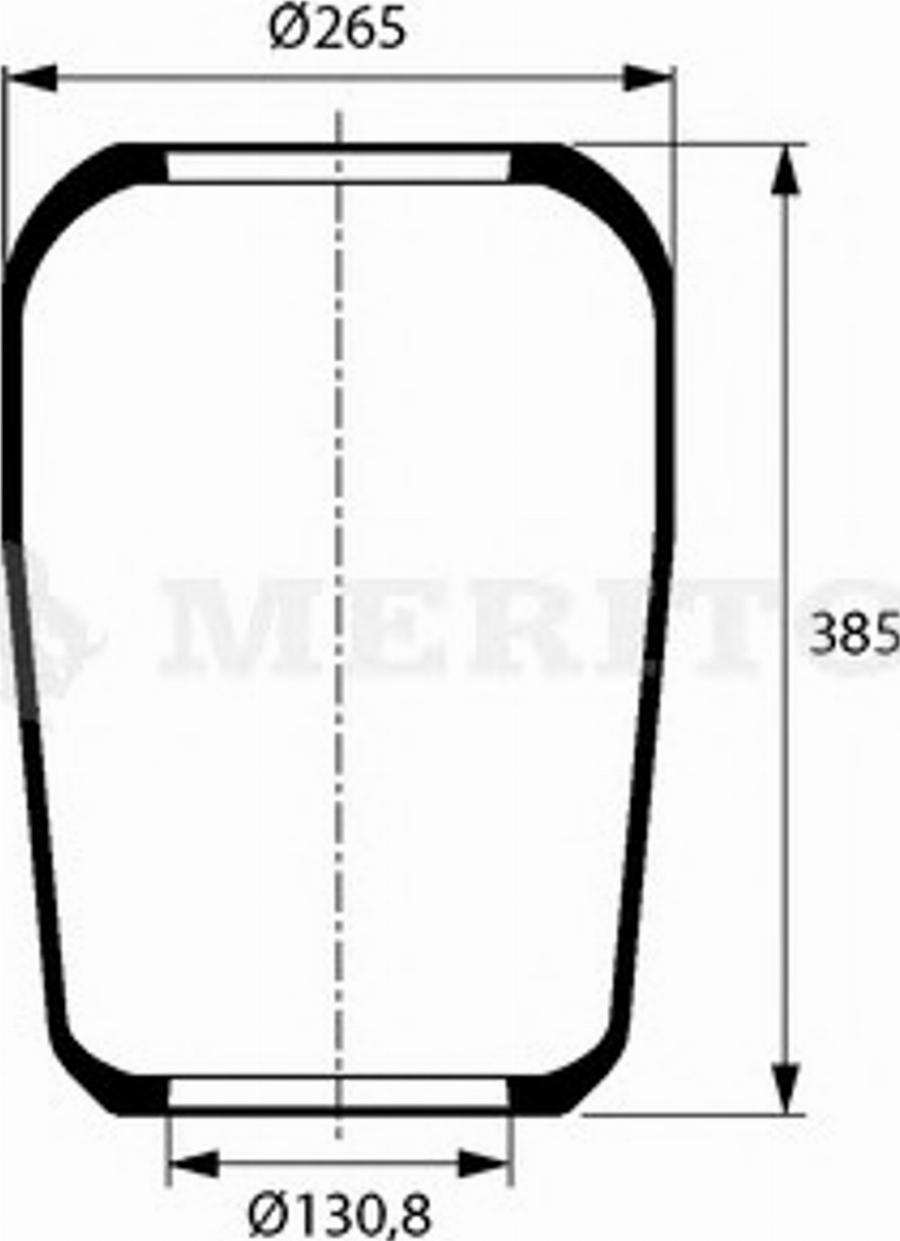 Meritor MLF8117 - Кожух пневматичної ресори autozip.com.ua
