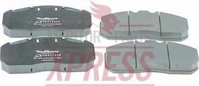 Trucktechnic TDP1125S - Гальмівні колодки, дискові гальма autozip.com.ua