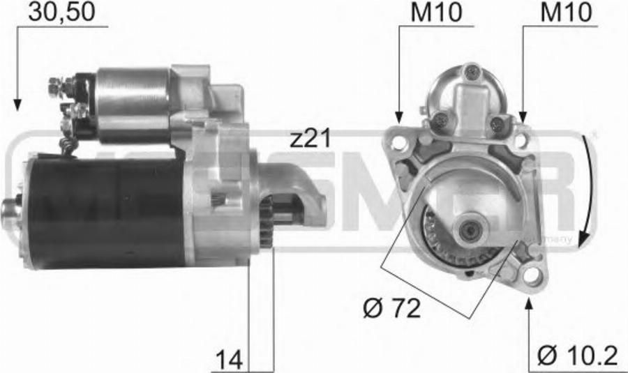 Messmer 220034 - Стартер autozip.com.ua